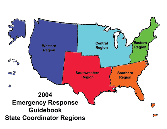 regional map of the the United States